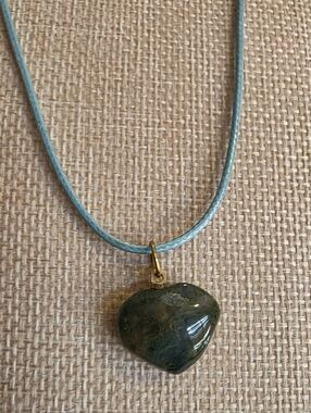 Heart Carved Labradorite Gemstone Necklace